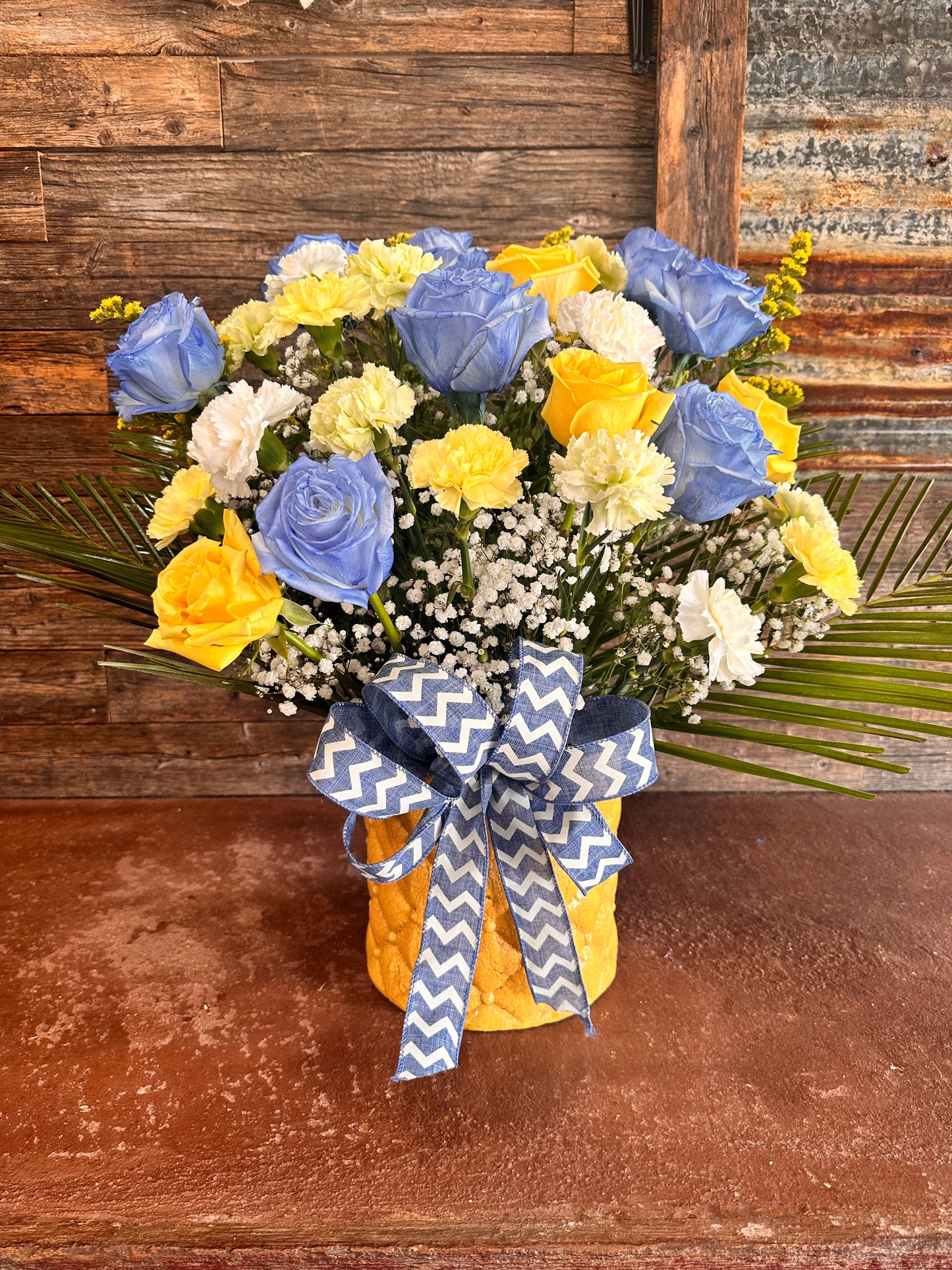 Blue and Gold Roses