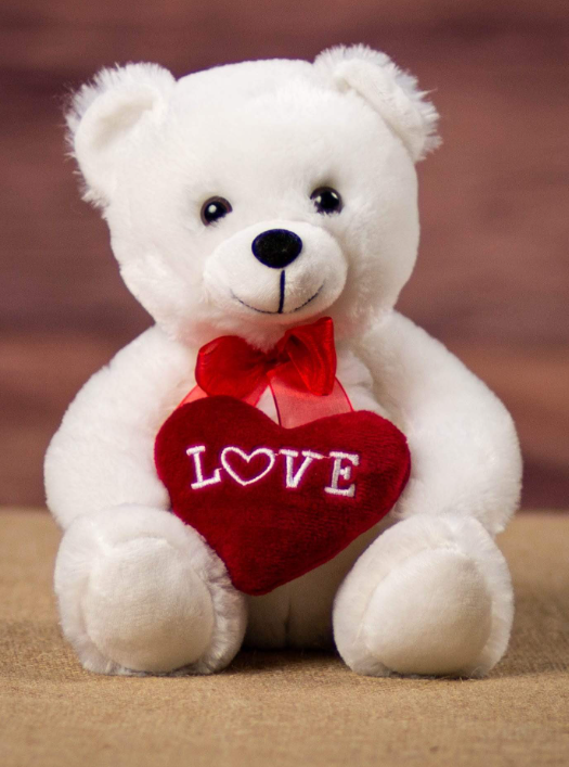White Bear with Love Heart