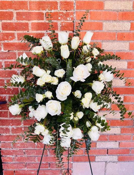 WITH SYMPATHY STANDING SPRAY